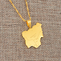 Nigeria Map with Cities Pendant Necklace