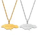 Jamaica Map Pendant Necklace (One Love)