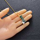 Pakistan Map with Flag Pendant Necklace