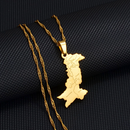 Pakistan Map with cities Pendant Necklace