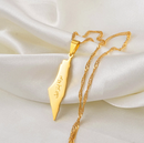 Israel Map Pendant Necklace