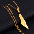 Palestine Map Pendant Necklace