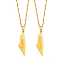 Israel Map Pendant Necklace