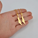 Israel Map Pendant Necklace