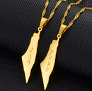 Israel Map Pendant Necklace