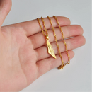 Palestine Map with Name Pendant Necklace