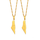 Palestine Map Pendant Necklace