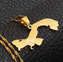 Panama Map Pendant Necklace