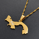 Panama Map Pendant Necklace