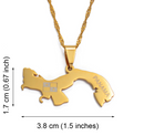 Panama Map Pendant Necklace