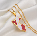 Peru Flag Pendant Necklace