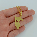 Peru Map Pendant Necklace