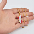 Peru Flag Pendant Necklace