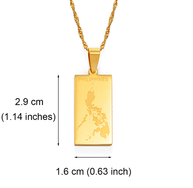 Philippines Map Pendant Necklace