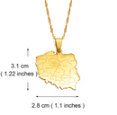 Poland Pendant Necklace with Cities