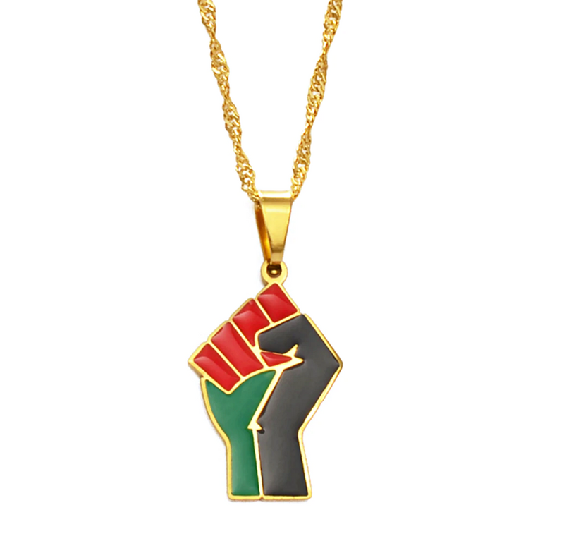 Black Lives Matter Raised Fist Necklace