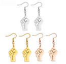 Black Lives Matter Power Hoop Drop Earrings