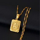 Initial Rectangle Pendant Necklace