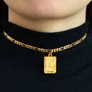 Initial Rectangle Pendant Necklace