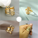Ankh Cross Multilayer Ring