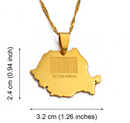 Romania Map Pendant Necklace