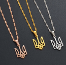 Ukraine Tryzub Pendant Necklace