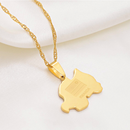 Rwanda Map Pendant Necklace