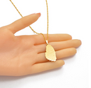 Saint Vincent and The Grenadines Map with Cities Pendant Necklace