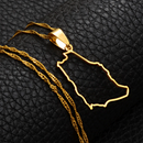 Saudi Arabia Map Outline Pendant Necklace