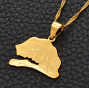 Senegal Map Pendant Necklace