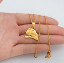 Senegal Map Pendant Necklace