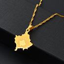 Kosovo Map Pendant Necklace