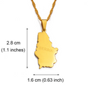 Serbia Map Pendant Necklace