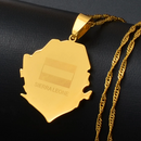 Sierra Leone Map Pendant Necklace