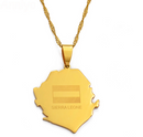 Sierra Leone Map Pendant Necklace