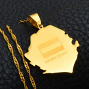 Sierra Leone Map Pendant Necklace