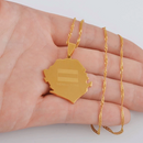 Sierra Leone Map Pendant Necklace