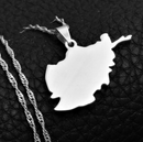 Afghanistan Map Pendant Necklace