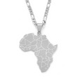 Africa Map Necklace without Madagascar