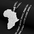 Africa Map Necklace with country names