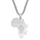 Black Lives Matter Africa Map Necklace