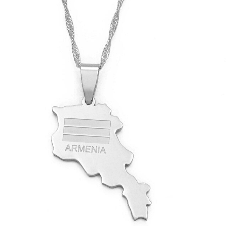 Armenia Map Pendant Necklace