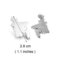 Bangladesh Map Stud Earrings