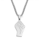 Black Lives Matter Raised Fist Pendant Necklace
