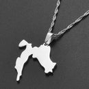 Croatia Map Pendant Necklace