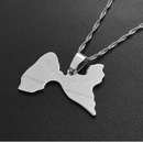 Guadeloupe Map Pendant Necklace