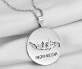 Indonesia Map Pendant Necklace