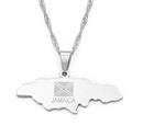 Jamaica Map Pendant Necklace