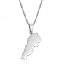 Lebanon Map with cities Pendant Necklace