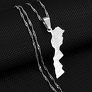 Morocco Map with cities Pendant Necklace